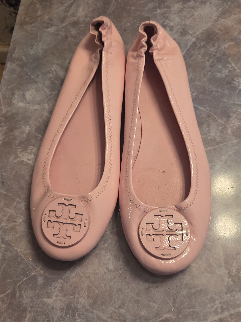 Tory Burch Pink Minnie Ballet Flats